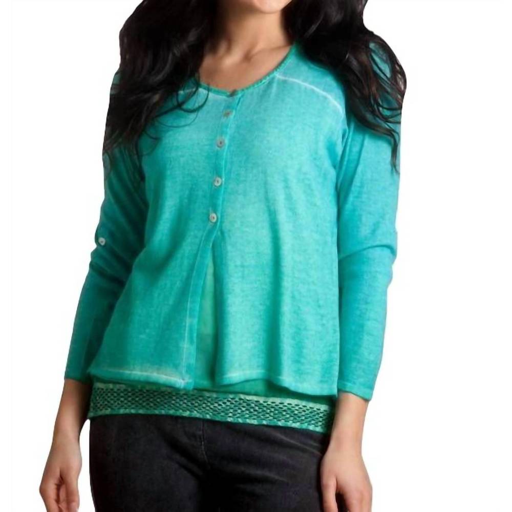 NEW ANGEL faux layered set in teal